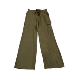 NWT Sanctuary Social Standard Olive Green Wide Leg Cargo Pants Size Large
